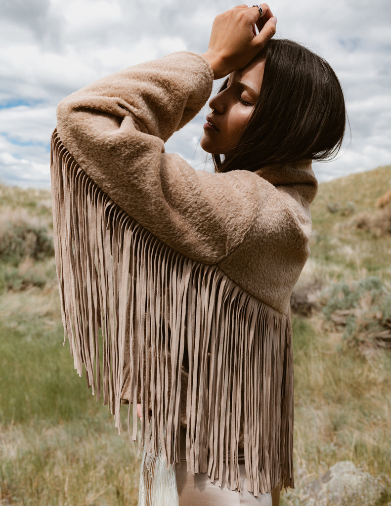 Alpaca Fringe Cropped Archer – Lindsey Thornburg