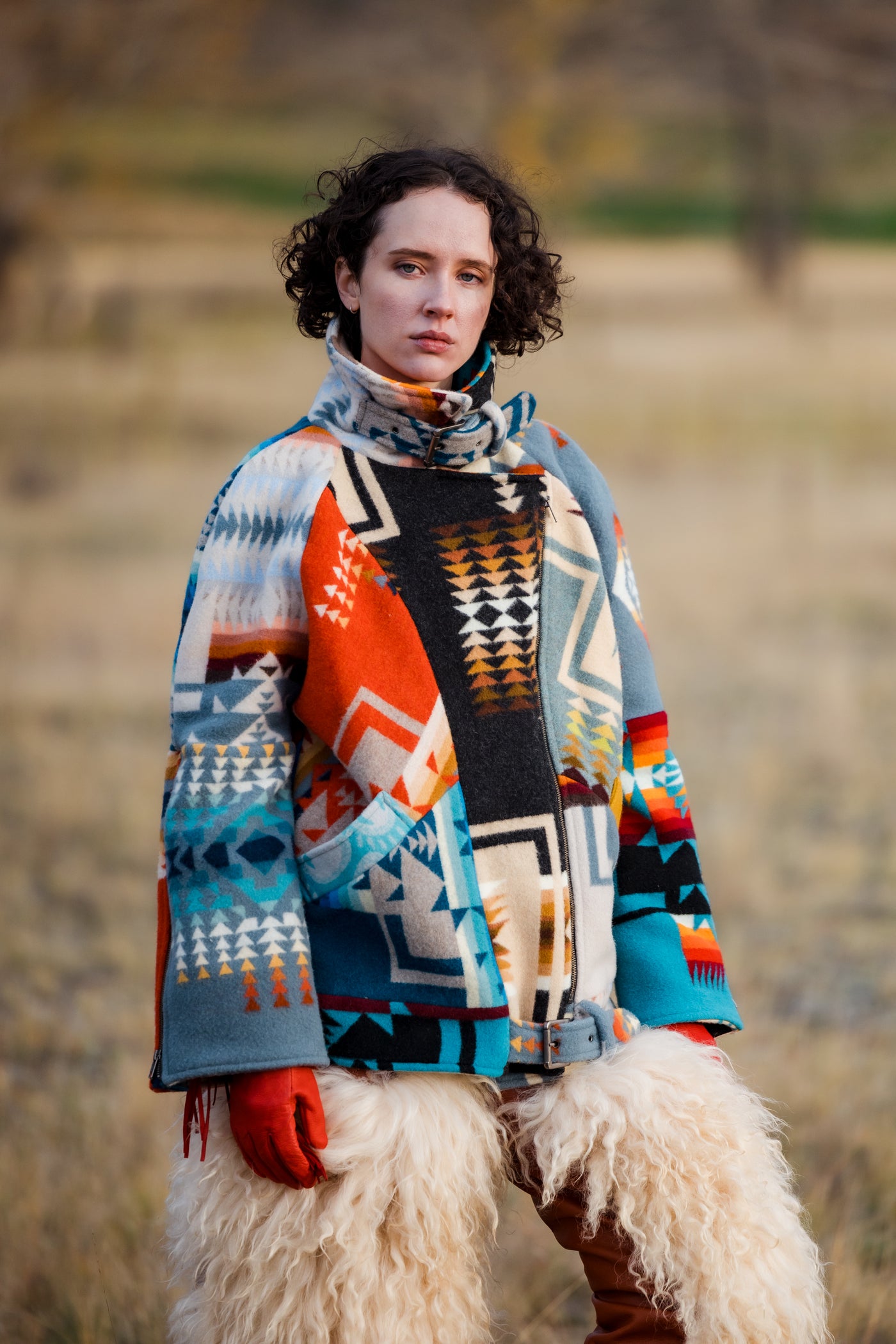 Chief Joseph Patchwork Buck Love Bomber