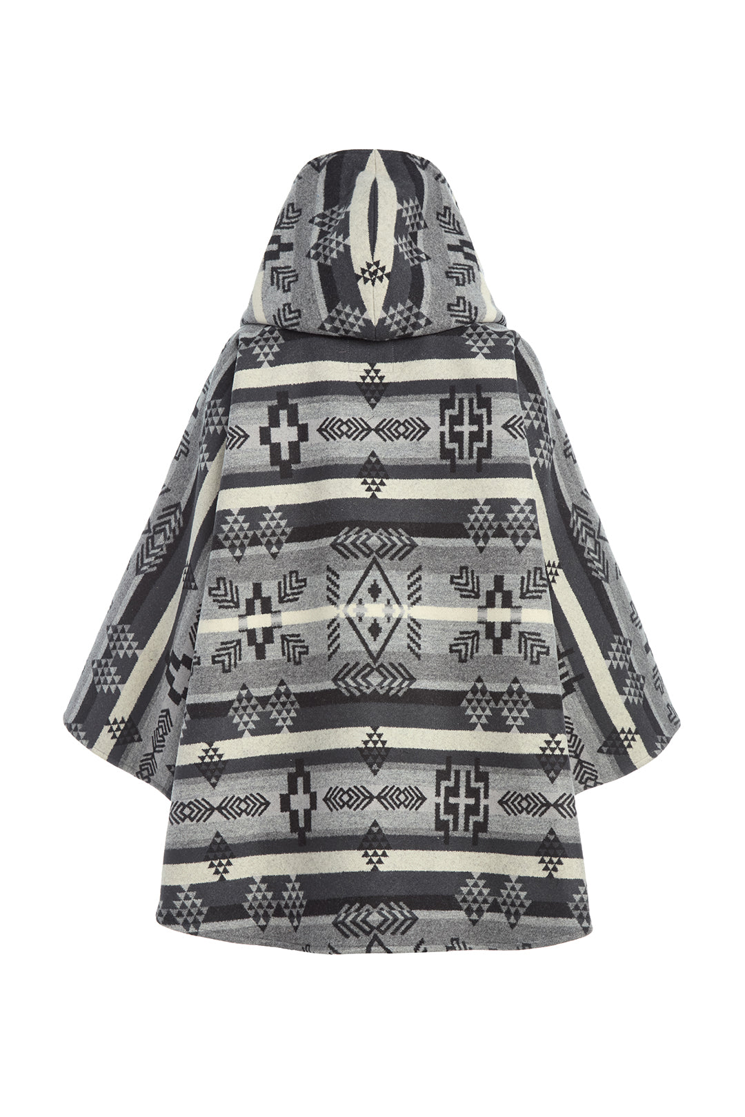 Gradient Grey Mid-Length Cloak