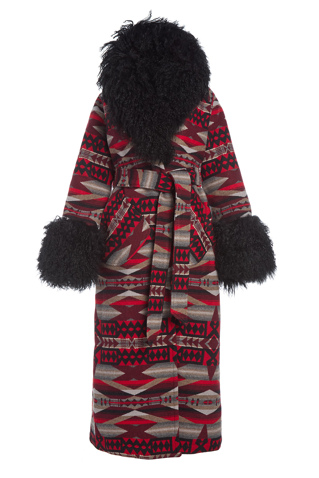 La Paz Scarlet Shearling Duster