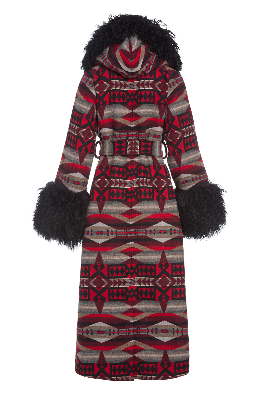 La Paz Scarlet Shearling Duster