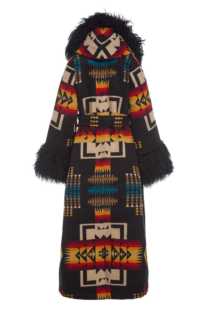 Chief Joseph Black Shearling Duster – Lindsey Thornburg