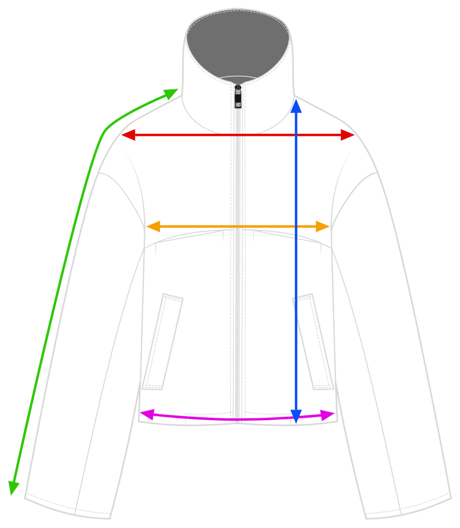 Measurement diagram for the Cropped Archer