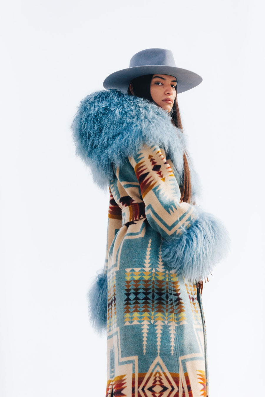 Harding Shearling Duster, view 4