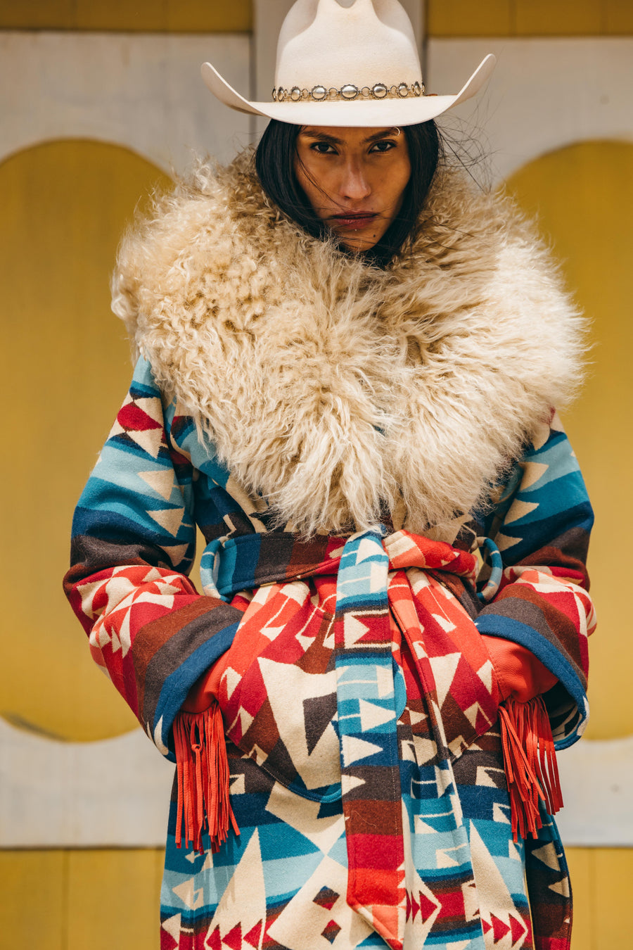 Big Thunder Shearling Duster, view 4