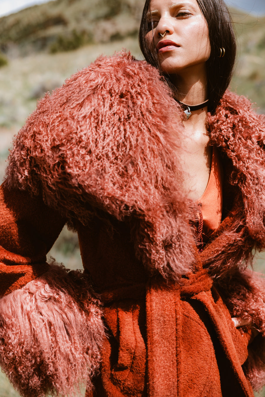 Alpaca Shearling Duster, view 4