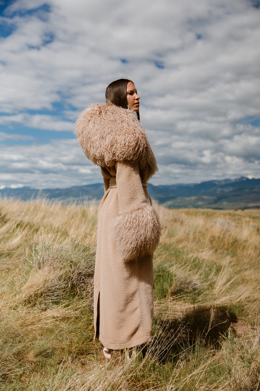 Alpaca Shearling Duster, view 4