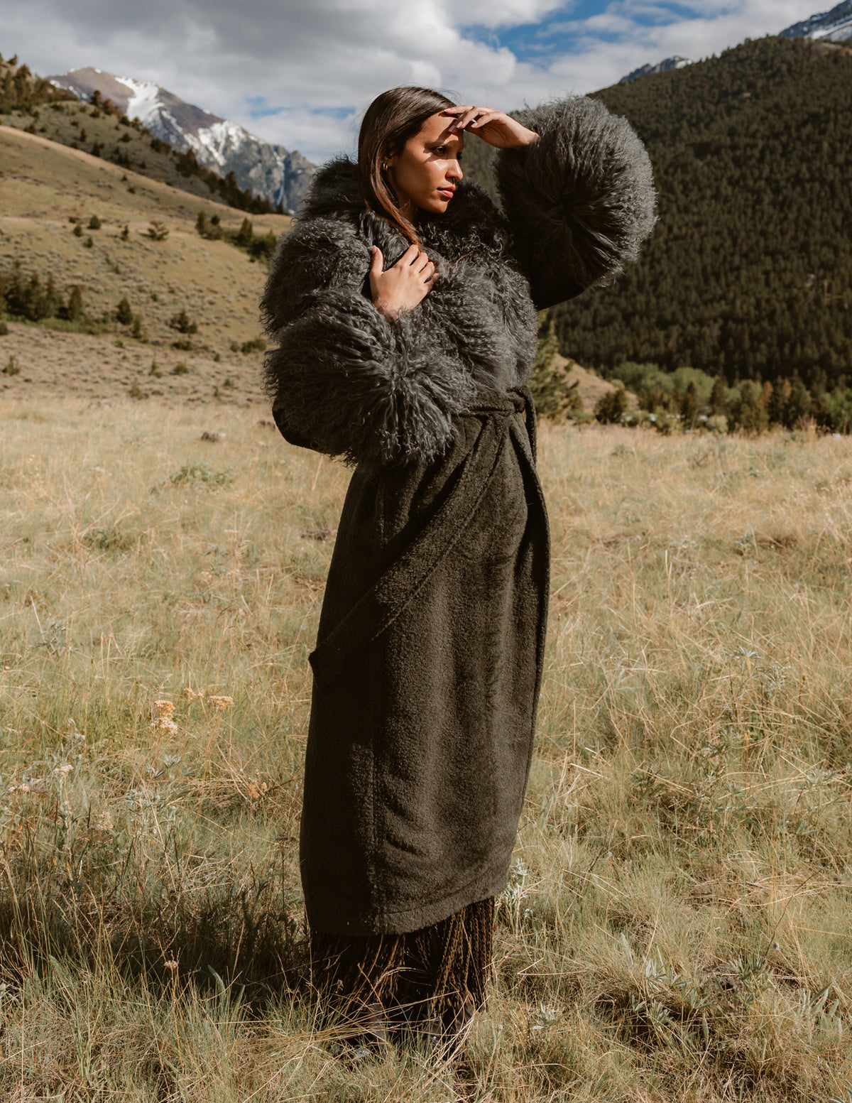 Alpaca Shearling Duster