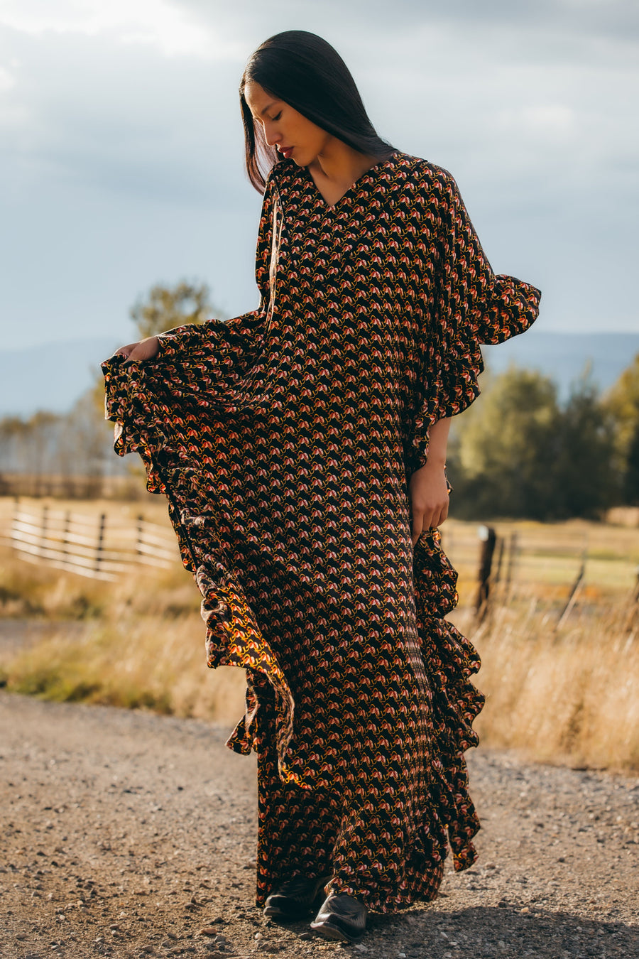 Mood Swing Ruffled Kaftan, view 4