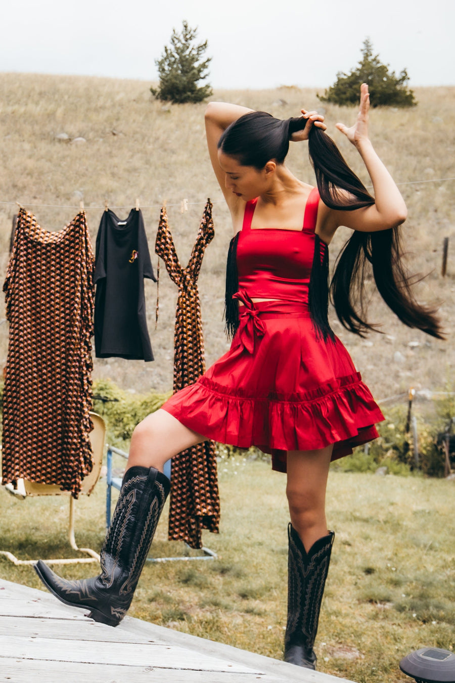 Taffeta Quinoa Skirt, view 3