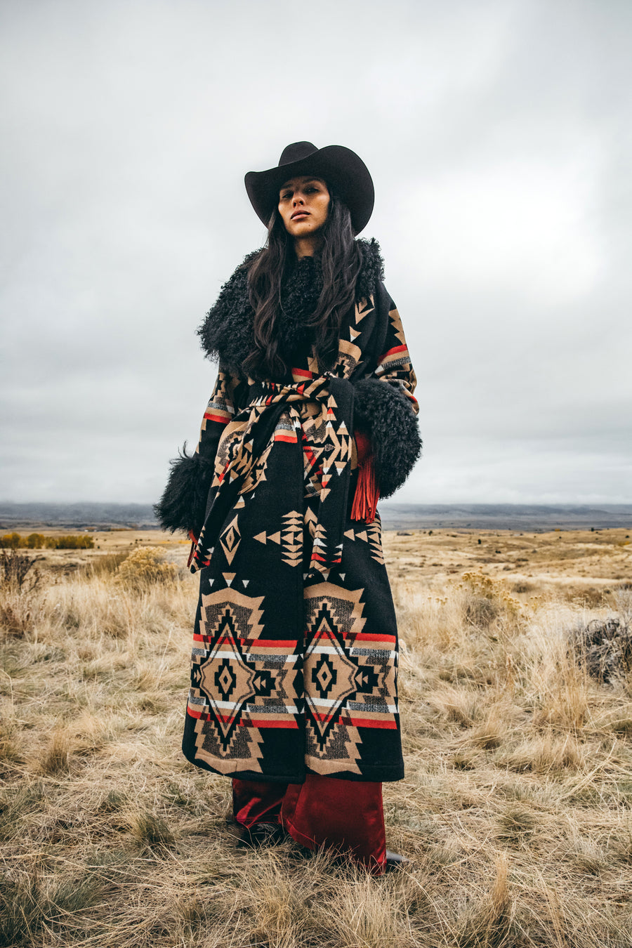 Rock Point Shearling Duster, view 3