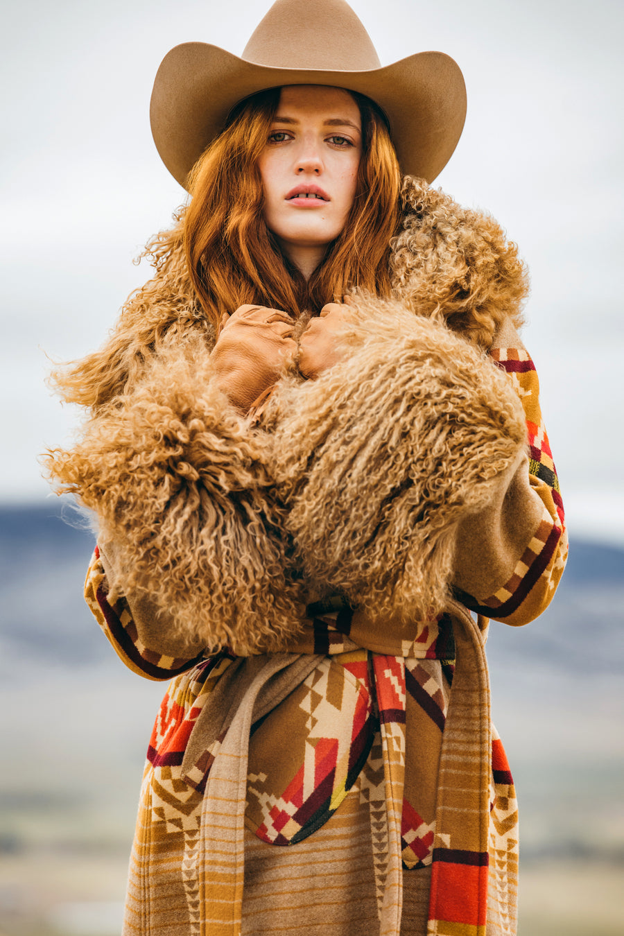 Beacon Rock Shearling Duster, view 4