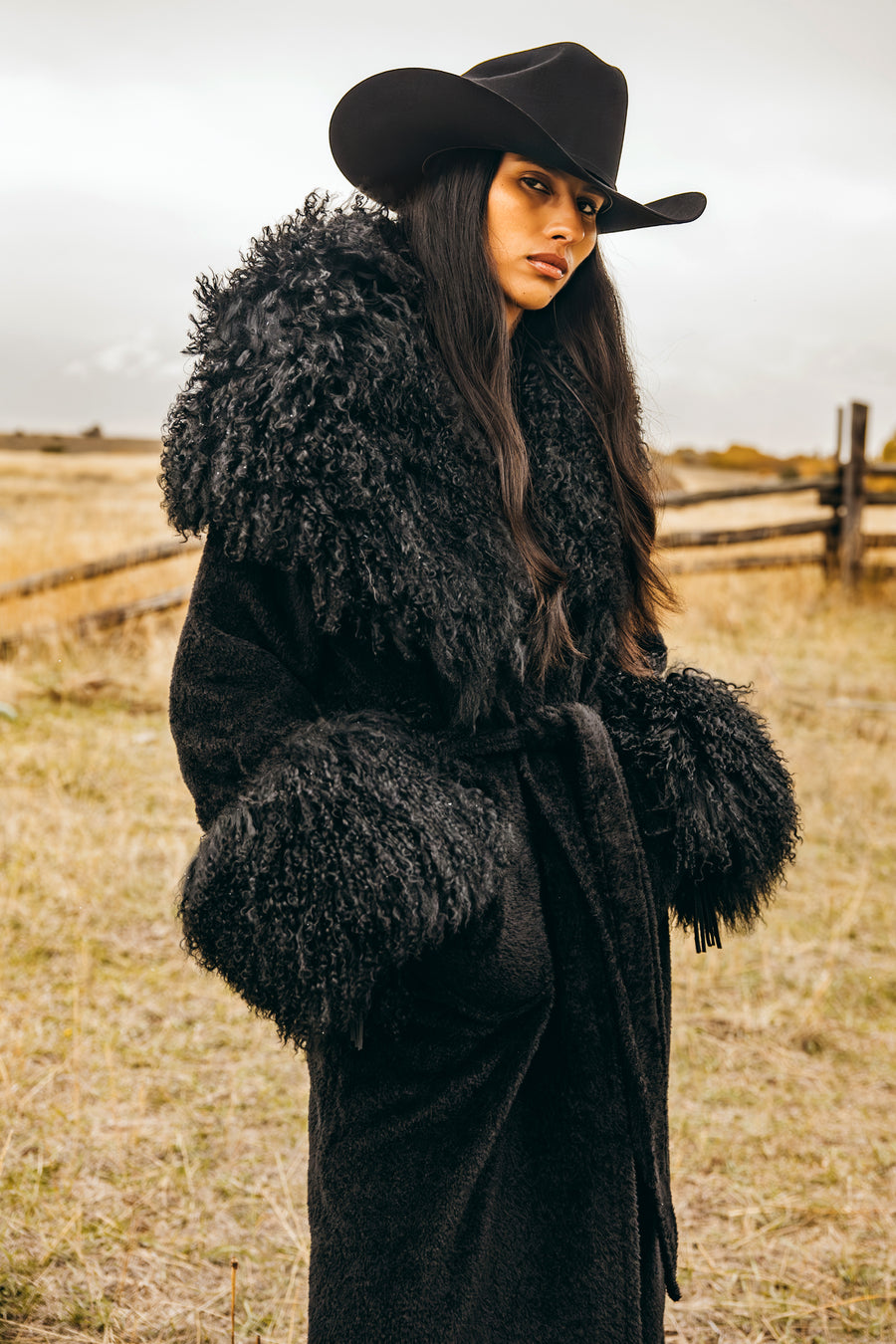 Alpaca Shearling Duster, view 4