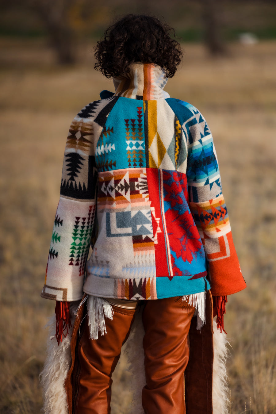 Chief Joseph Patchwork Buck Love Bomber, view 4