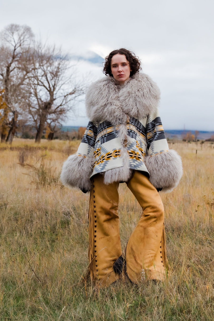Rancho Arroyo Shearling Cloak, view 4