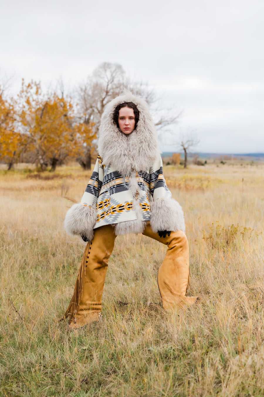 Rancho Arroyo Shearling Cloak, view 2