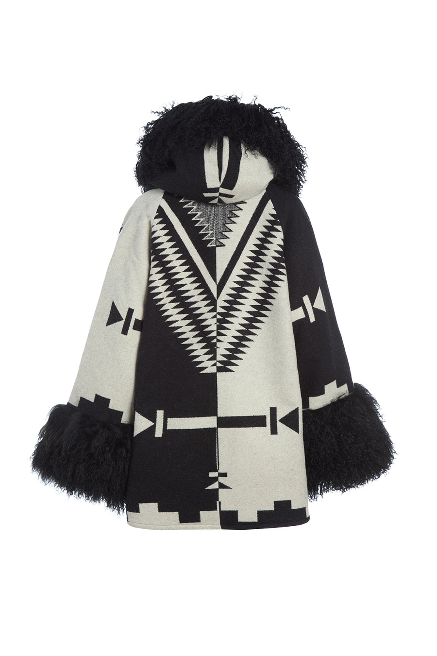Los Ojos Riddler Shearling Cloak