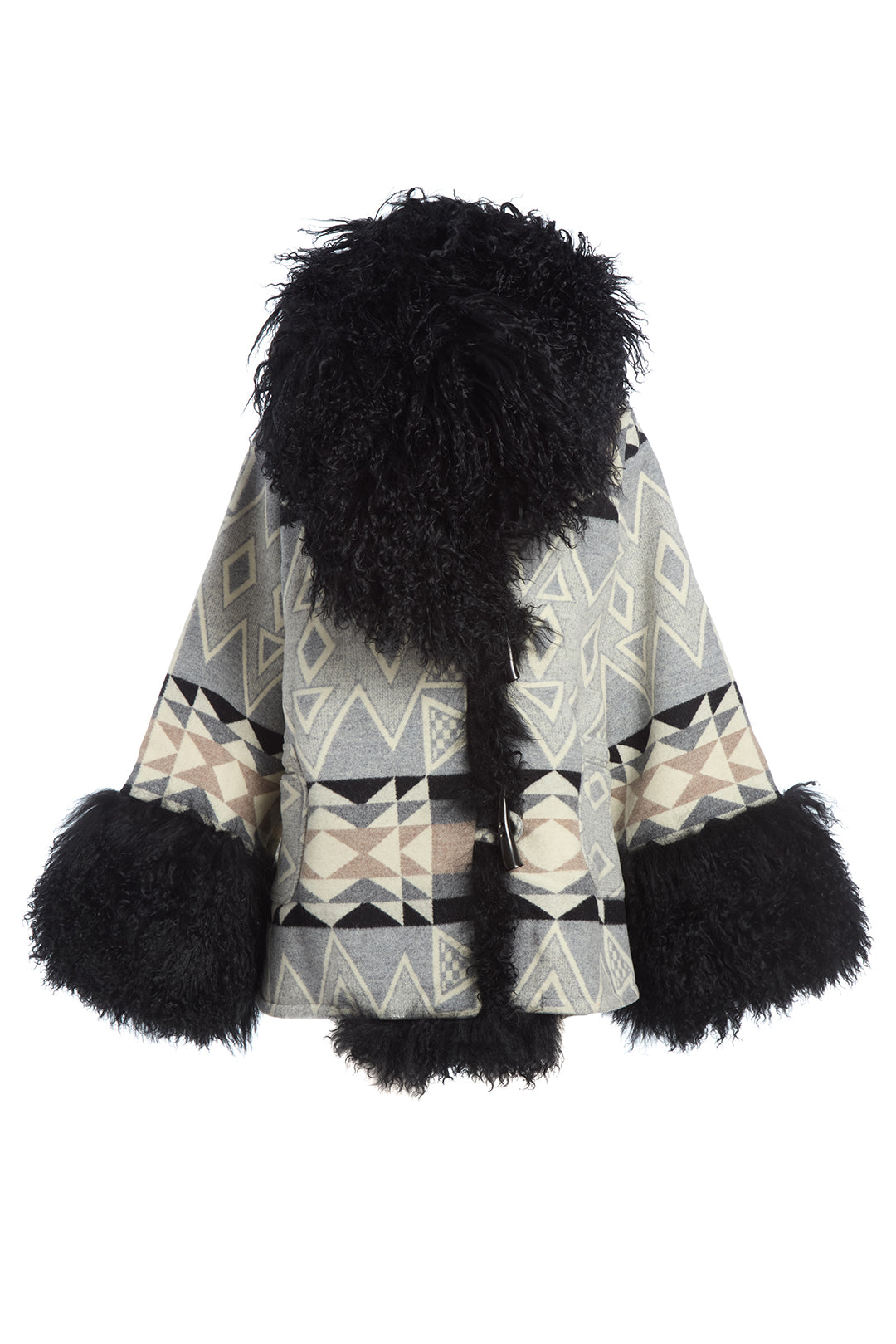 Diamond Ridge Shearling Cloak