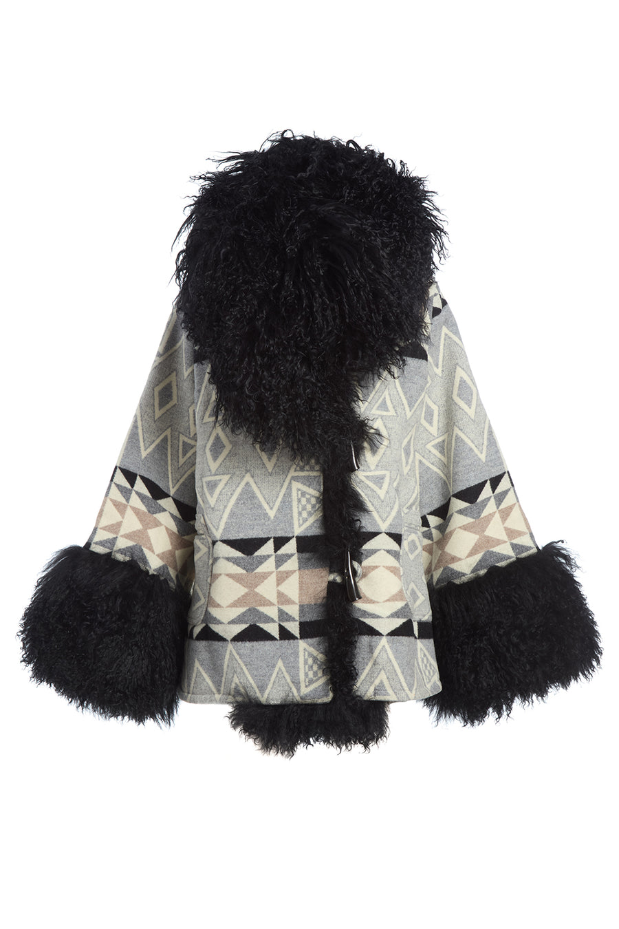 Diamond Ridge Shearling Cloak