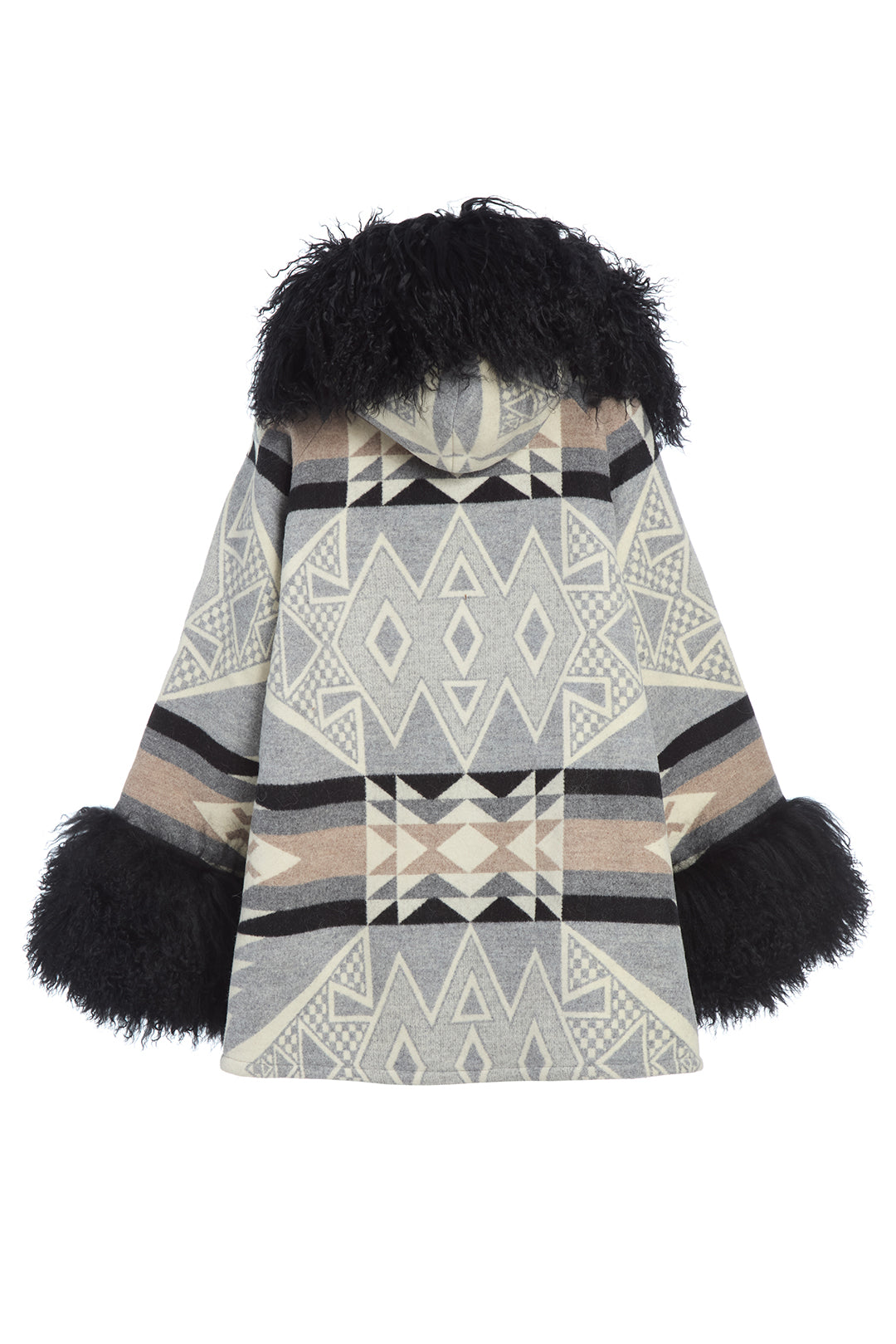 Diamond Ridge Shearling Cloak