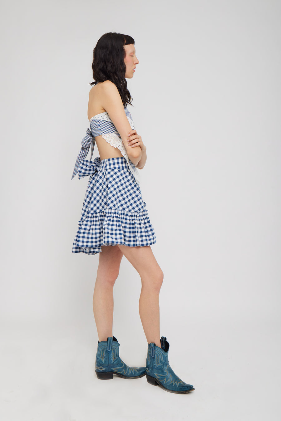 Handkerchief Top Petite Gingham, view 4