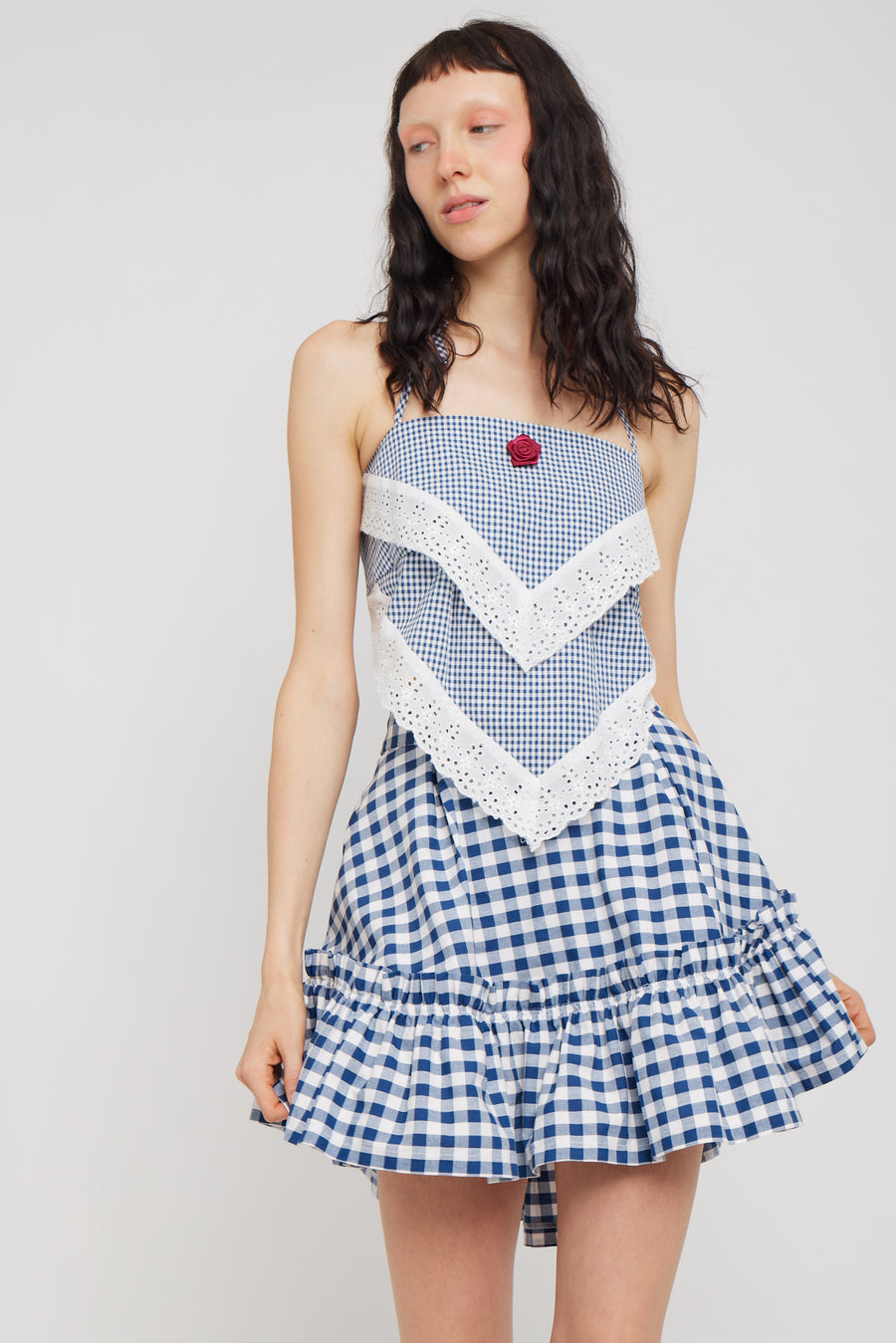 Handkerchief Top Petite Gingham, view 3