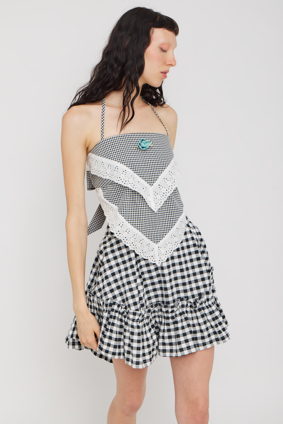 Handkerchief Top Petite Gingham, view 4