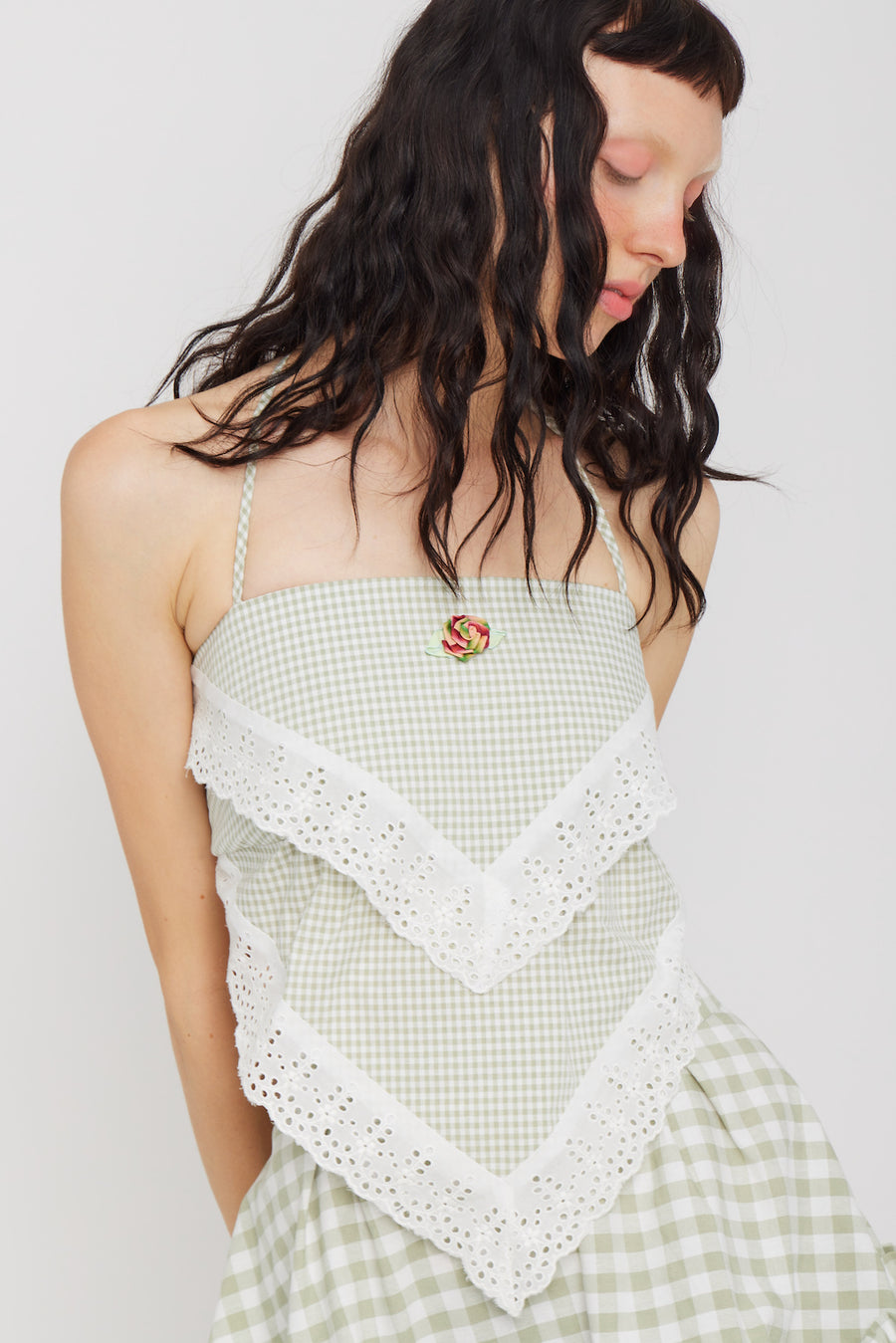 Handkerchief Top Petite Gingham, view 3