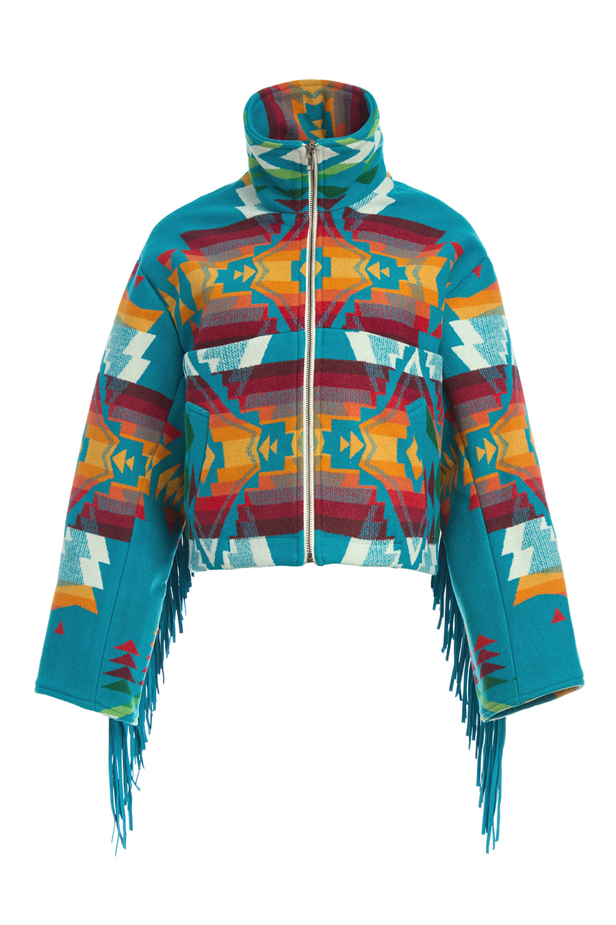 Turquoise Fringe Cropped Archer