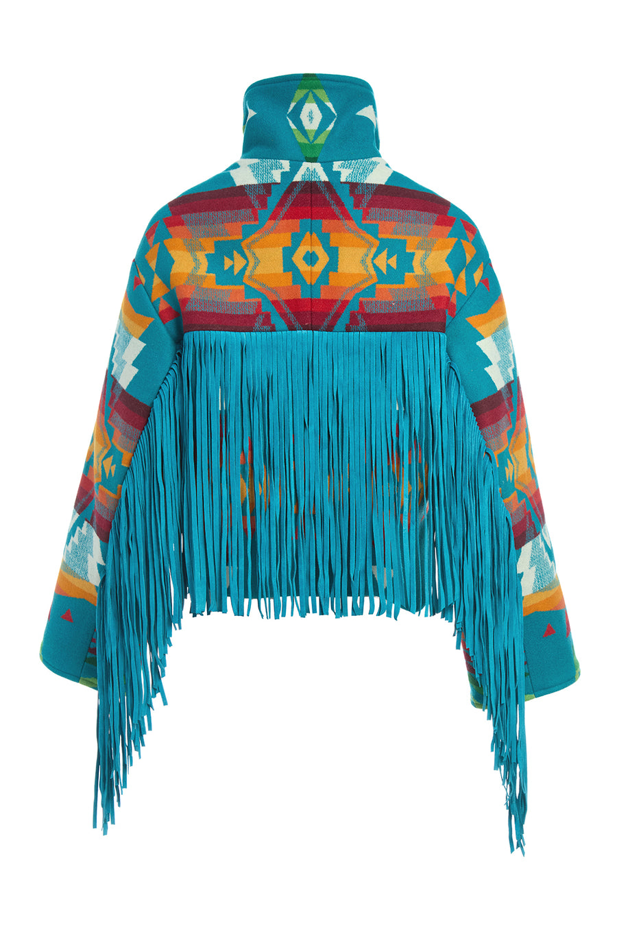 Turquoise Fringe Cropped Archer