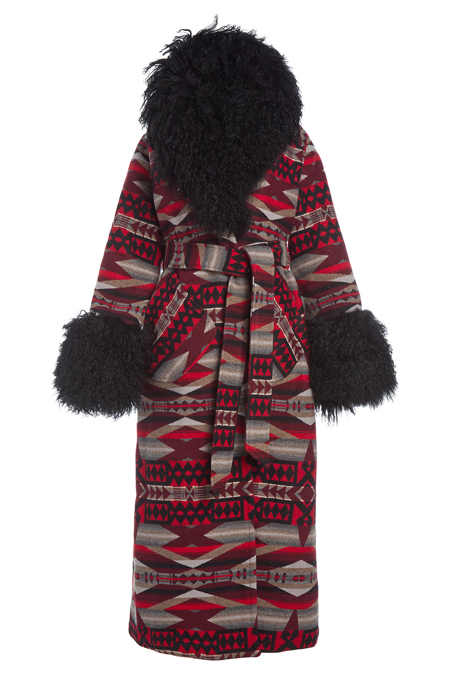 La Paz Scarlet Shearling Duster