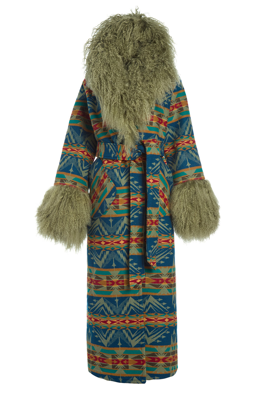 Echo Peaks Sage Shearling Duster