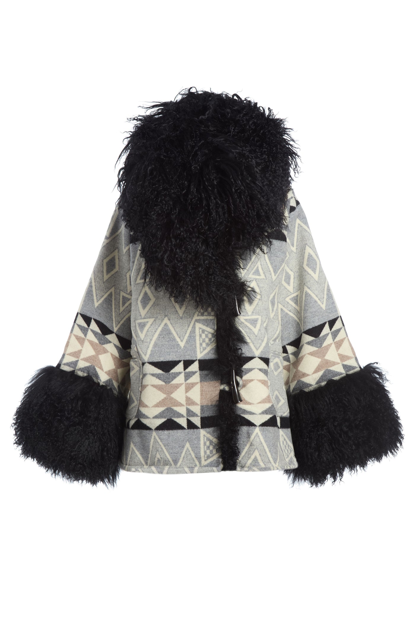 Diamond Ridge Shearling Cloak