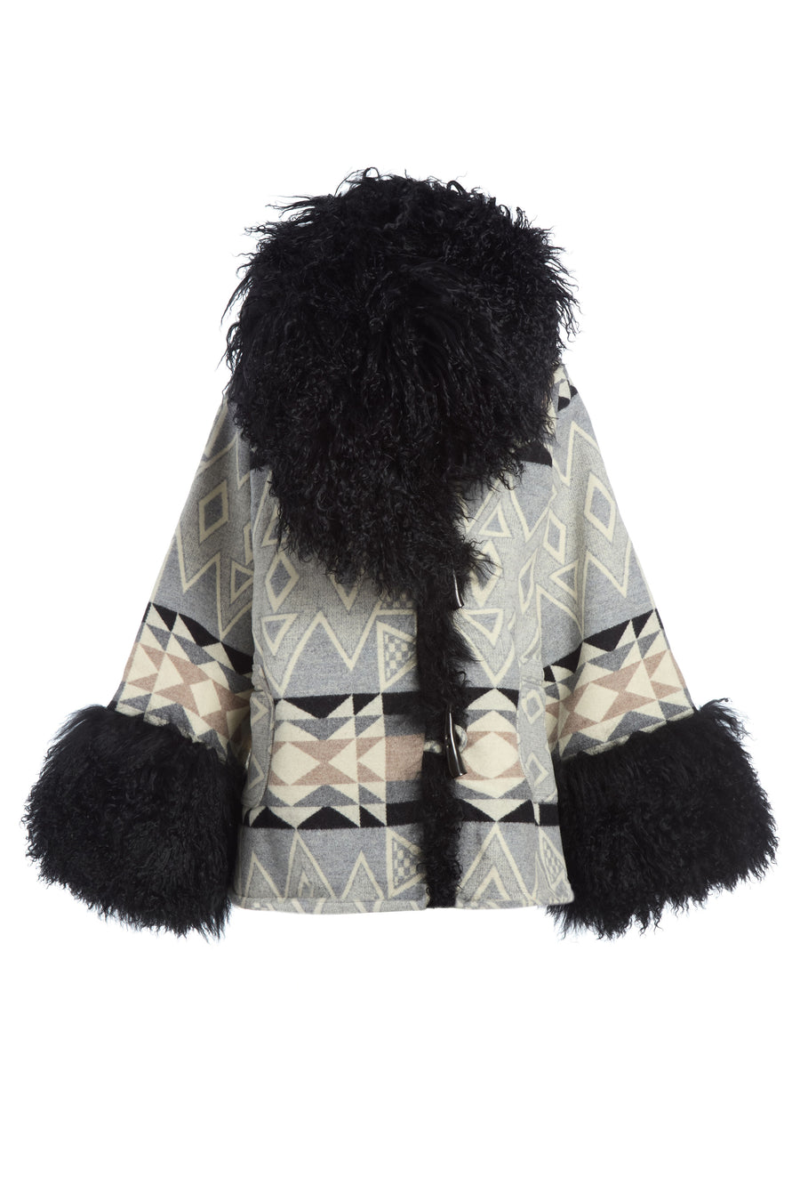 Diamond Ridge Shearling Cloak