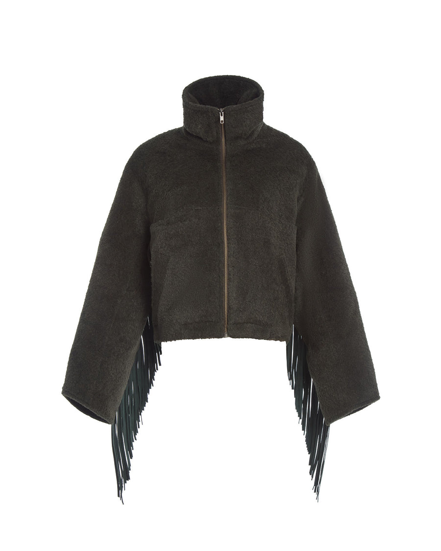 Alpaca Fringe Cropped Archer
