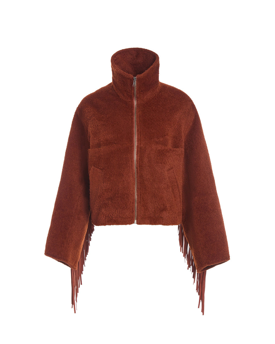 Alpaca Fringe Cropped Archer