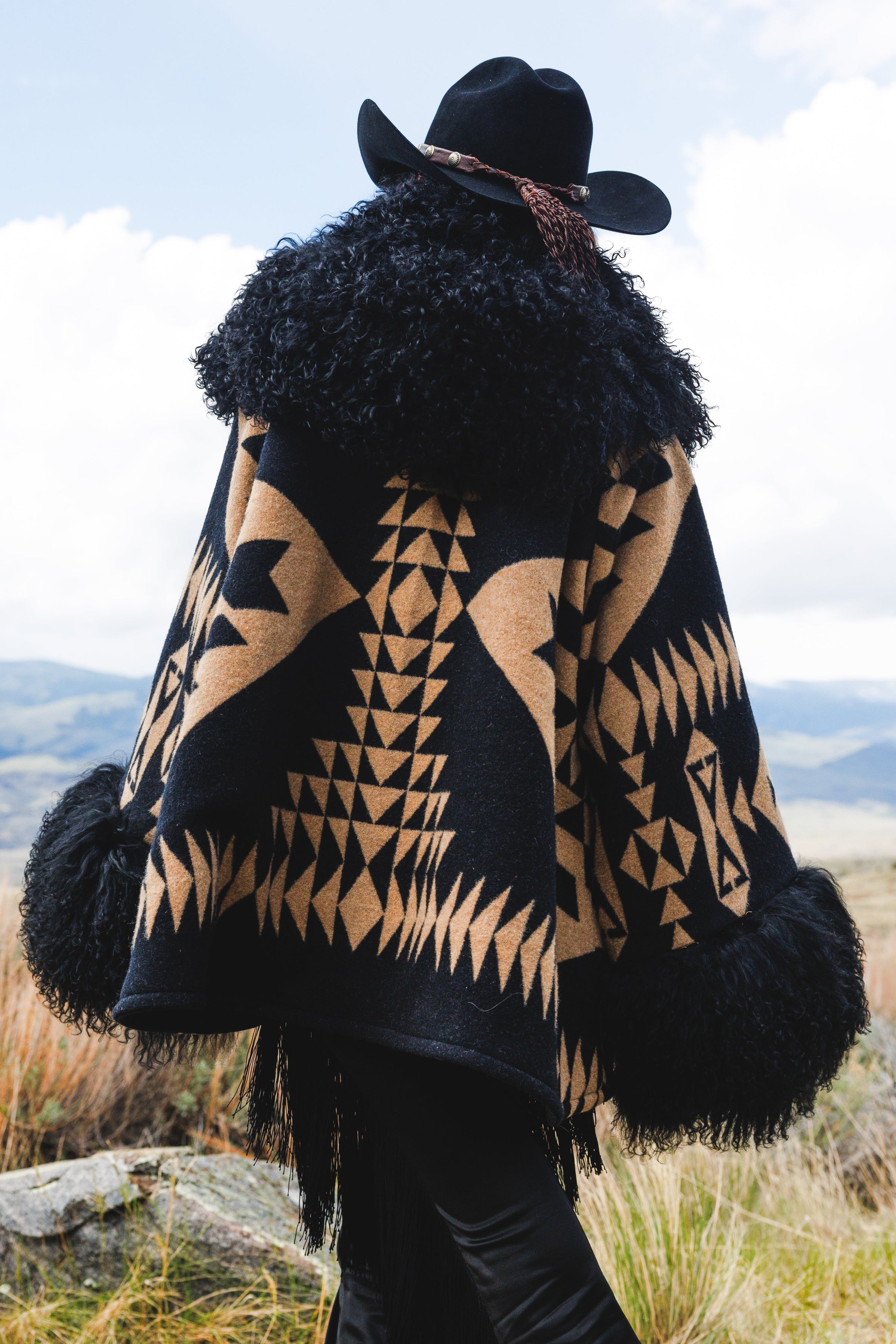Basketmaker Shearling Cloak