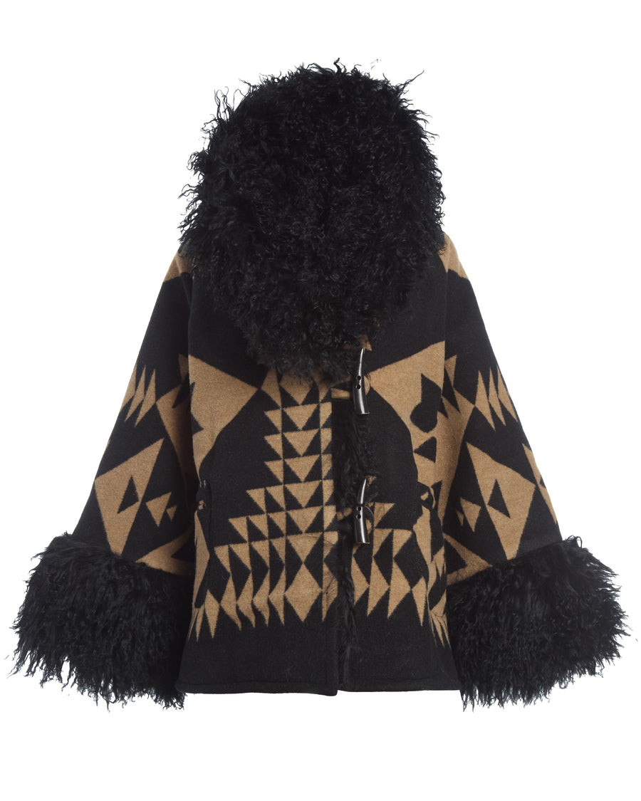 Basket Maker Shearling Cloak