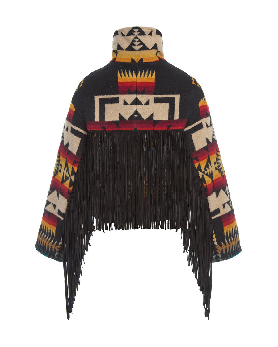 Chief Joseph Fringe Black Cropped Archer, view 2