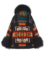 Chief Joseph Black Shearling Cloak