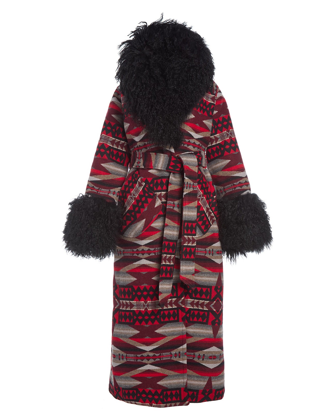 La Paz Scarlet Shearling Duster