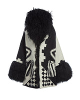 Los Ojos Riddler Shearling Cloak