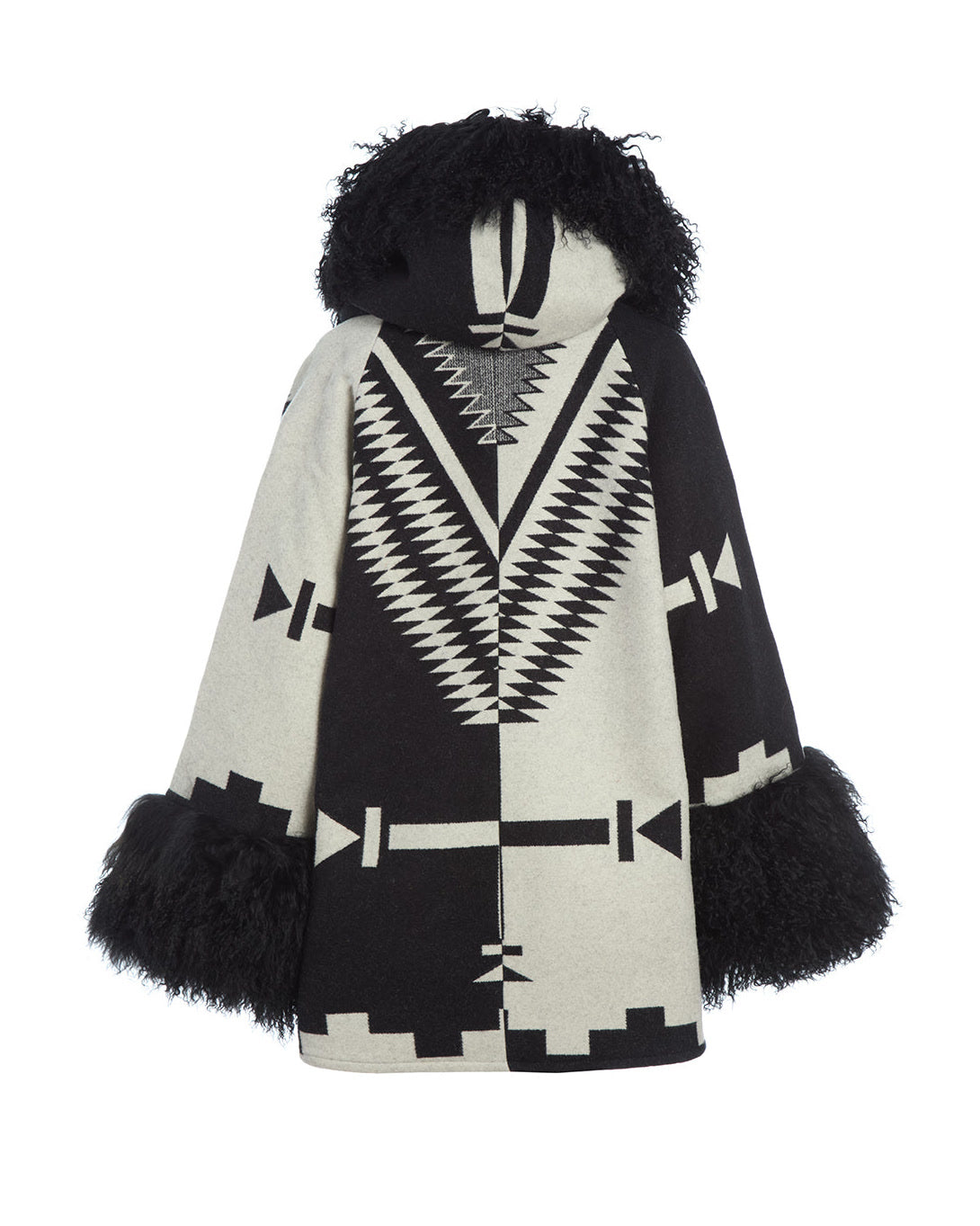Los Ojos Riddler Shearling Cloak