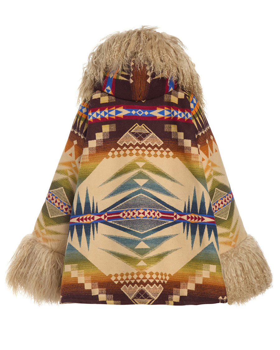 Mystic Lakes Shearling Cloak, view 2