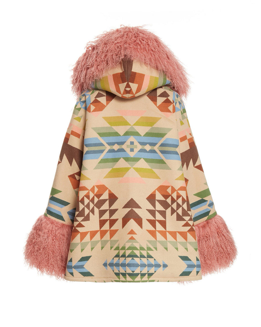 Opal Springs Shearling Cloak, view 2