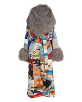 Patchwork Shearling Duster