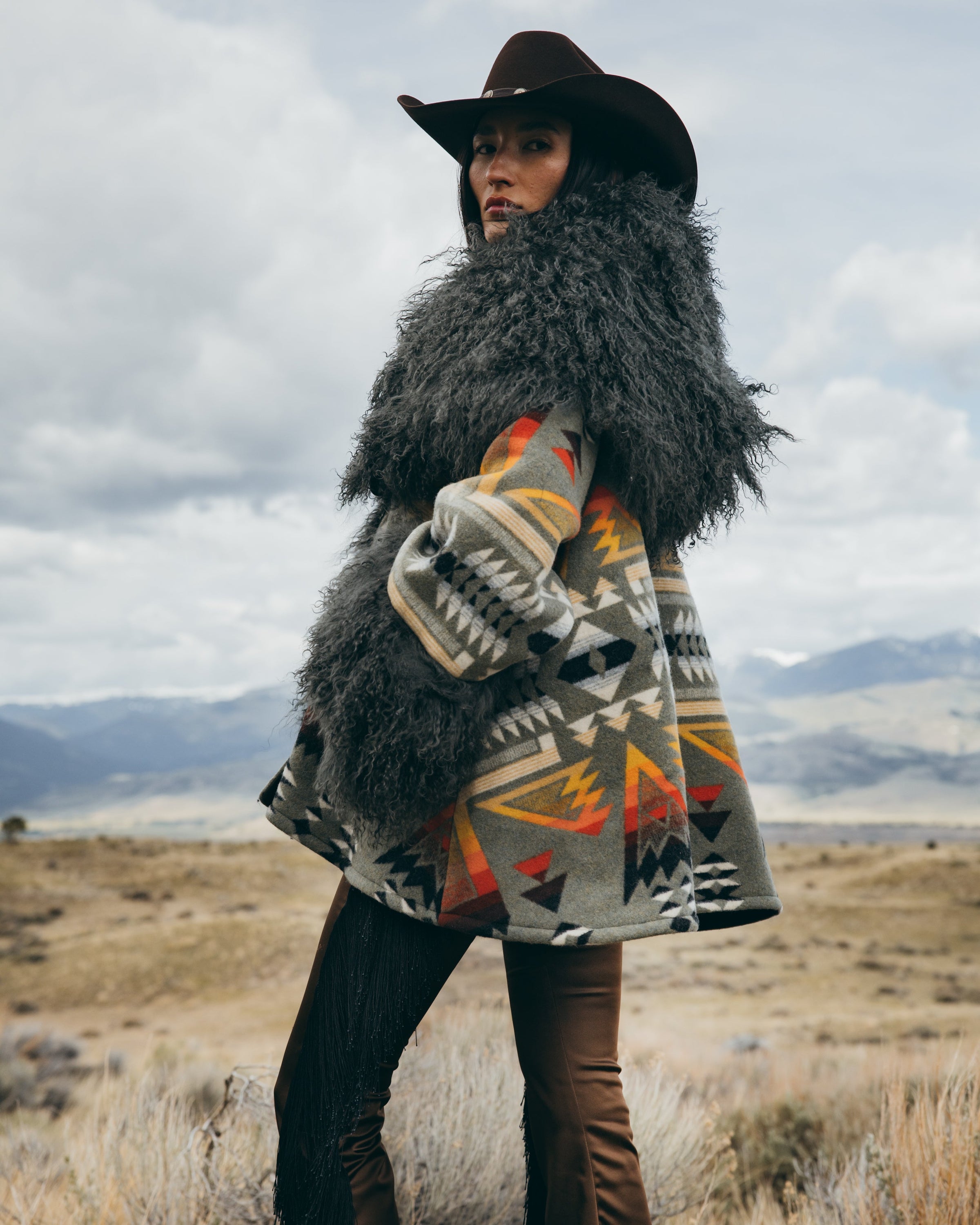 Ponderosa Shearling Cloak