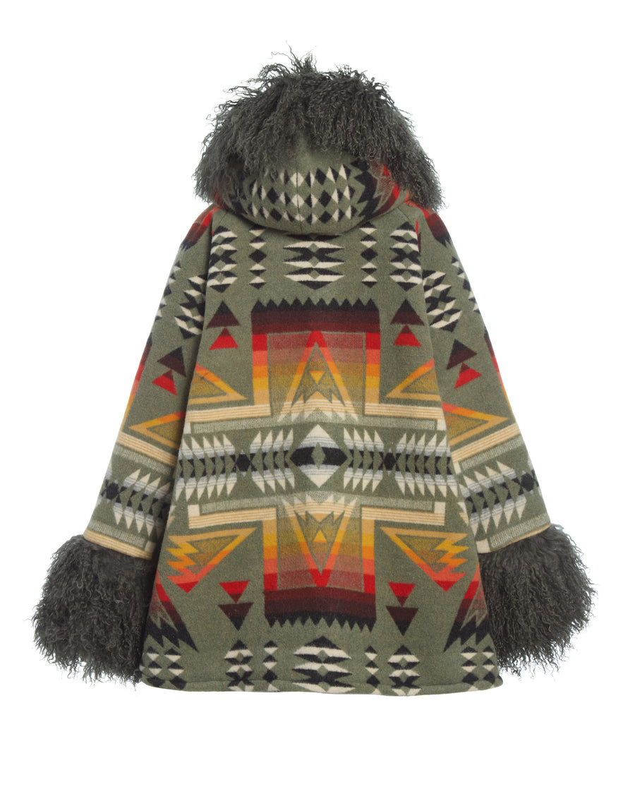 Ponderosa Shearling Cloak, view 2