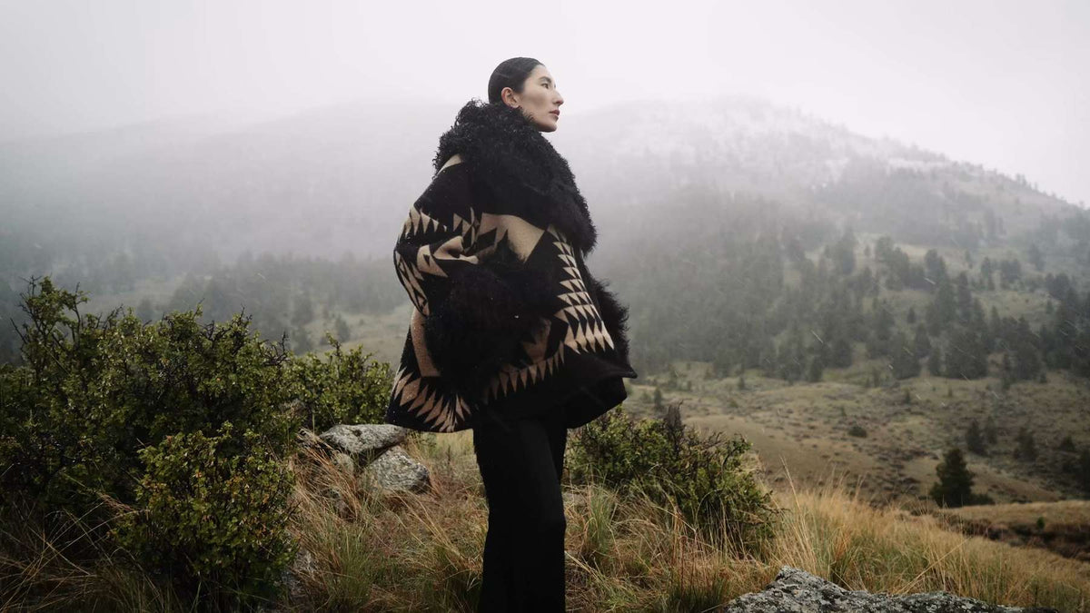Basket Maker Shearling Cloak