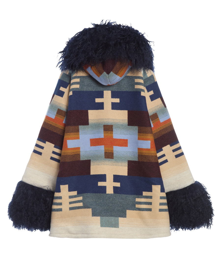 Ship Rock Shearling Cloak, view 2
